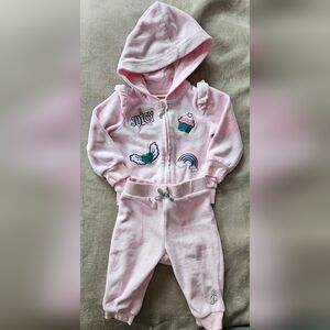 Juicy Couture Pink Baby Tracksuit - 6/9m